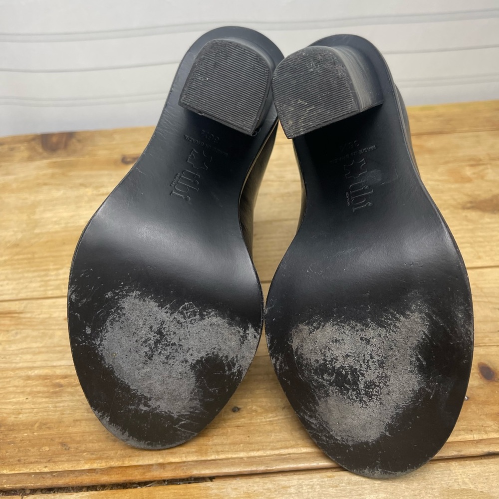 Tibi Black and Cream Two-Tone Open-Toe Ankle Booties - Picture 9 of 15